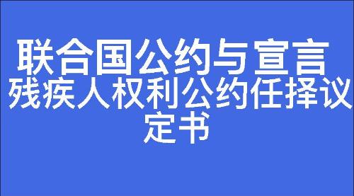 残疾人权利公约任择议定书