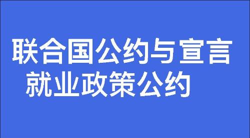 就业政策公约