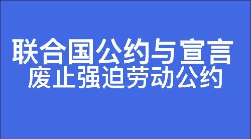 废止强迫劳动公约